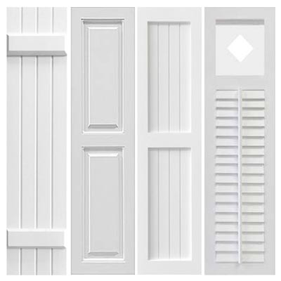 Different Styles of PVC exterior shutters