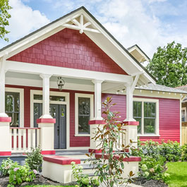 Craftsman Style Home with White Gable