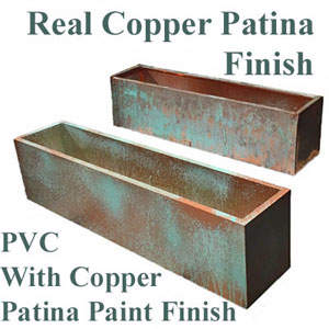 Real Copper Liners with Patina Finish vs PVC Liners with Copper Patina Coating