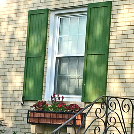 Metal Window Box Cage with Custom Composite PVC Shutters