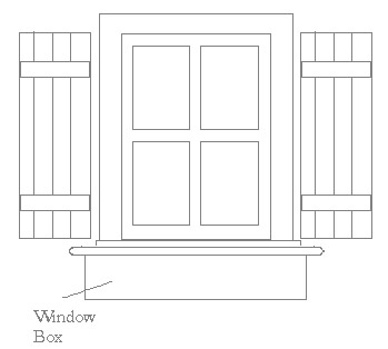 Window Boxes for Windows with Shutters