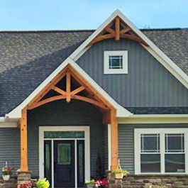 10' Gable Decor - Large Cedar Entrance Posts Ideas