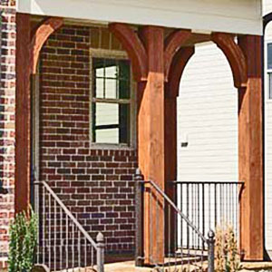 Cedar Post Braces - Decorative Outdoor Wooden Curved Braces made from red western cedar wood
