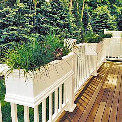 deck railing planters