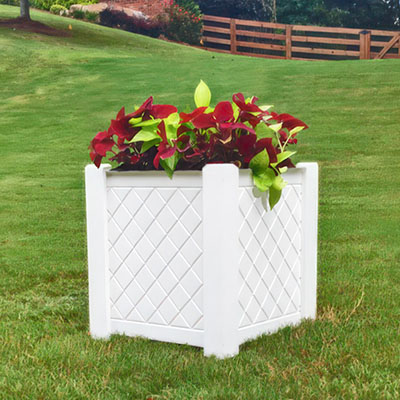 Lattice Cube PVC Planter