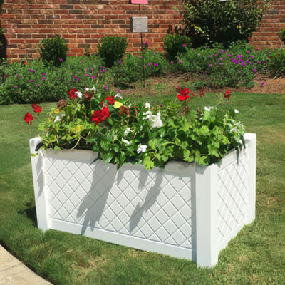 Large Lattice Planters