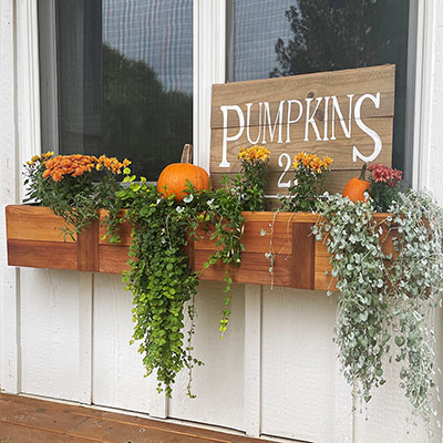 cedar window box planter