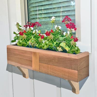 cedar window box planter