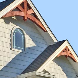 Rustic Wood Gable Arch Rough Sawn Cedar