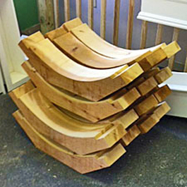 Large Wooden Braces in Production