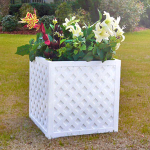 Lattice Cube PVC Planter