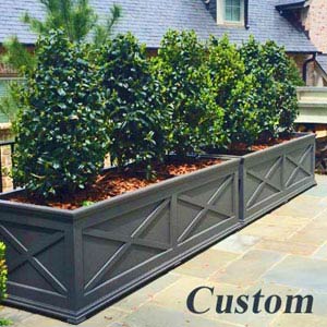 Custom 72"Long x 30"High x 30"Wide Pennsylvania Deluxe Planter Painted Grey