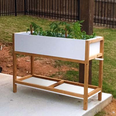 PVC and Cedar Elevated Garden Planter 