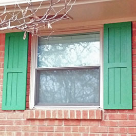 Wainscot Exterior Shutters in Green