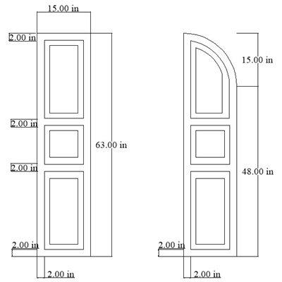 Drawing of Custom Exterior Shutters