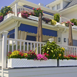 roof top lattice planters, white pvc