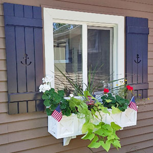 Exterior Shutters with Anchor Cutout