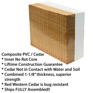 Cedar PVC Planter Box Material