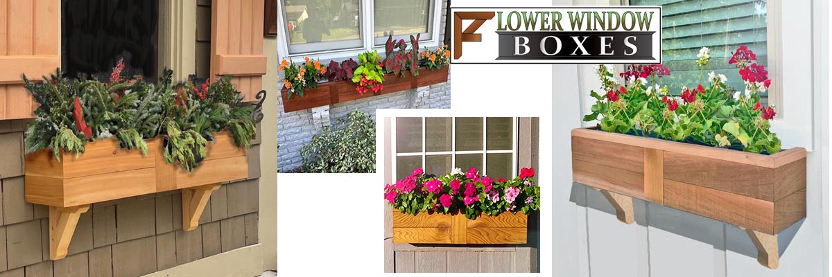 cedar window boxes - cedar window planter boxes