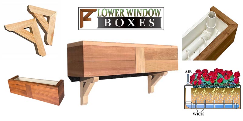 farmhouse cedar window box planters