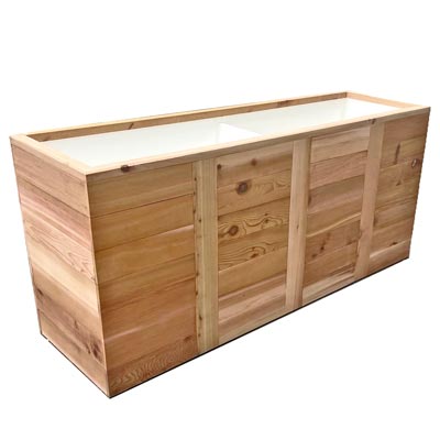 large cedar planter boxes