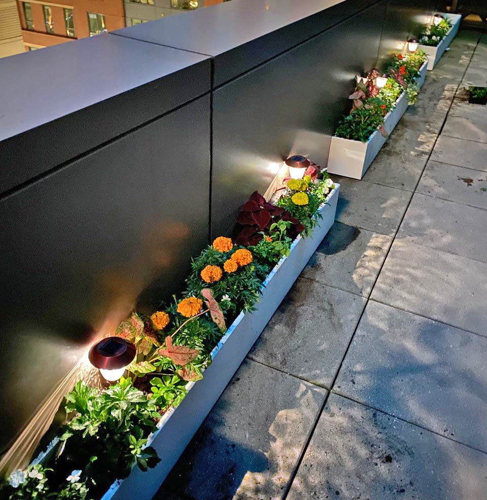Modern Outdoor Planters with Lighting