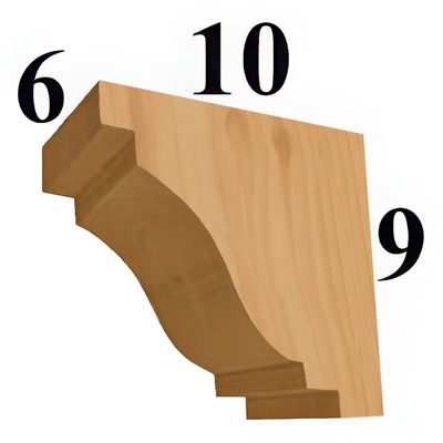 9x10 X6 Exterior Wood Corbel