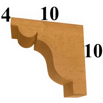 10x10 Exterior Cedar Corbels Custom