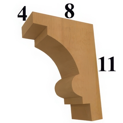 11x8 Exterior Victorian Corbel Cedar