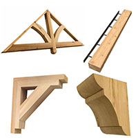 Cedar Brackets, Corbels, and Gables